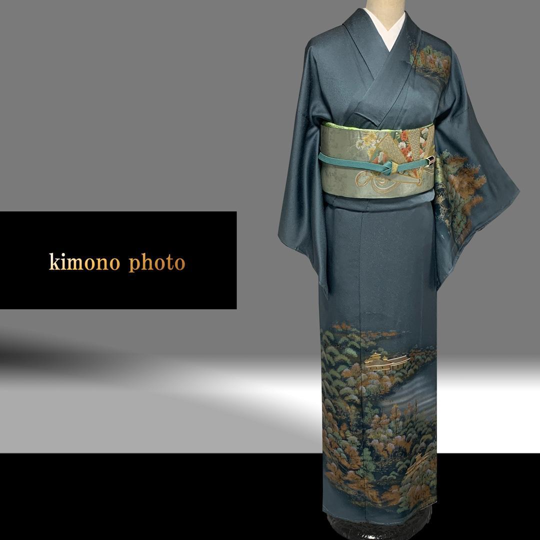 【新品、未使用】正絹【極上逸品】トールサイズ【金彩手描き友禅染】訪問着フルセット