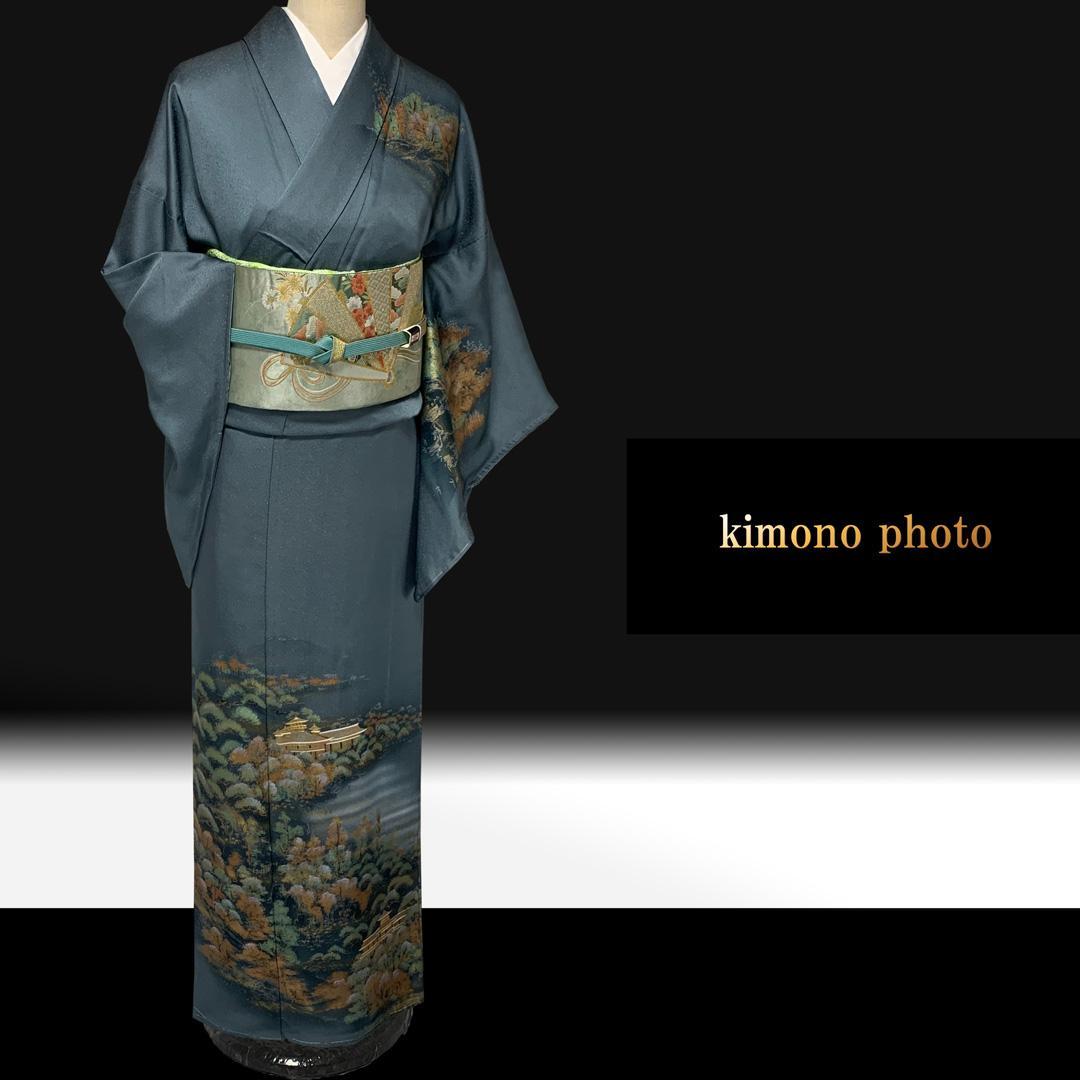 【新品、未使用】正絹【極上逸品】トールサイズ【金彩手描き友禅染】訪問着フルセット