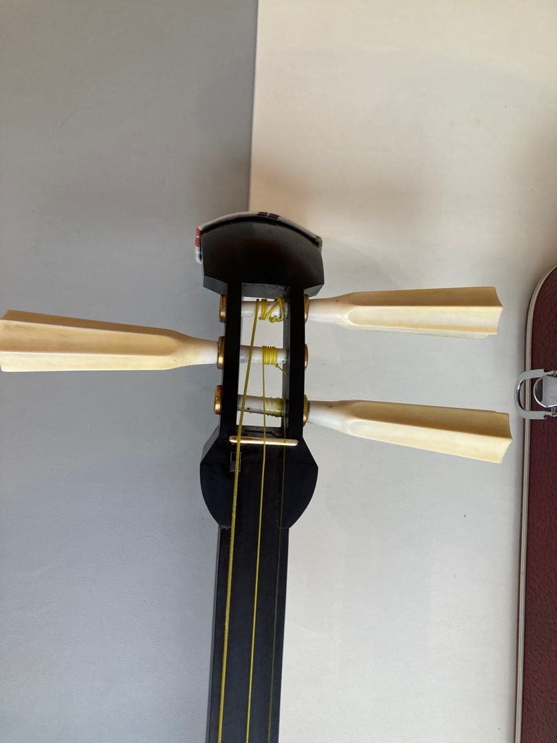 津軽三味線　紅木　金細