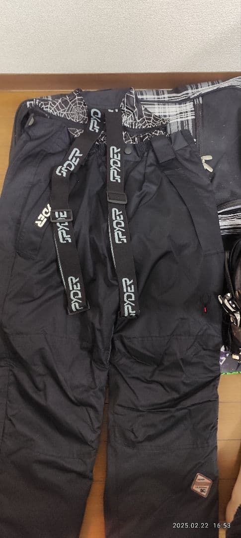 Spyder スキーウェアセット 青ジャケット 黒パンツ