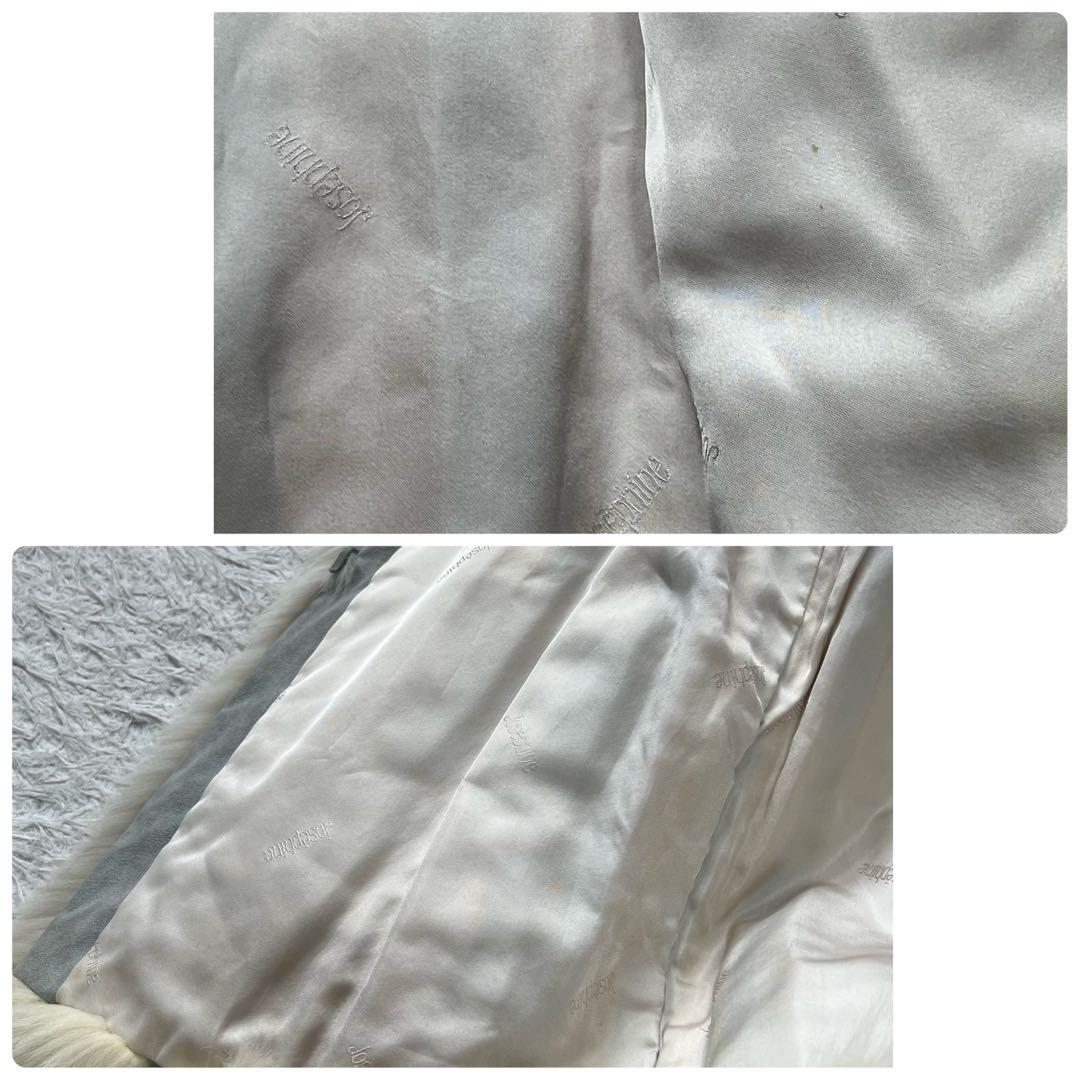 総丈70 ジョセフィーヌ ブルーフォックス リアルファーコート 本毛皮 さらさら