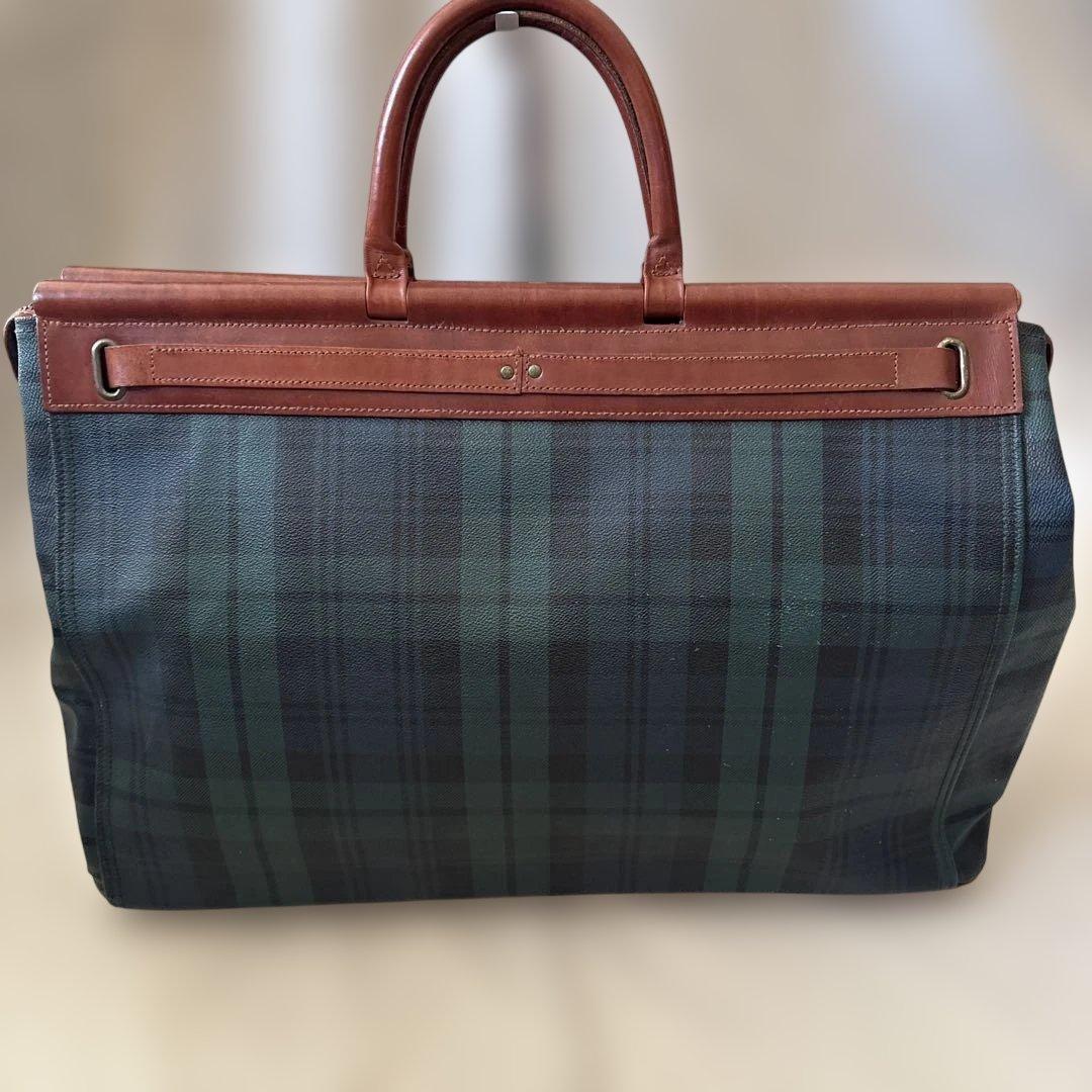 レア✨ポロラルフローレン　ボストンバッグ　ドクターズバッグ　チェック柄　グリーン