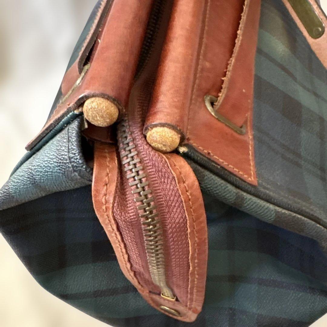 レア✨ポロラルフローレン　ボストンバッグ　ドクターズバッグ　チェック柄　グリーン