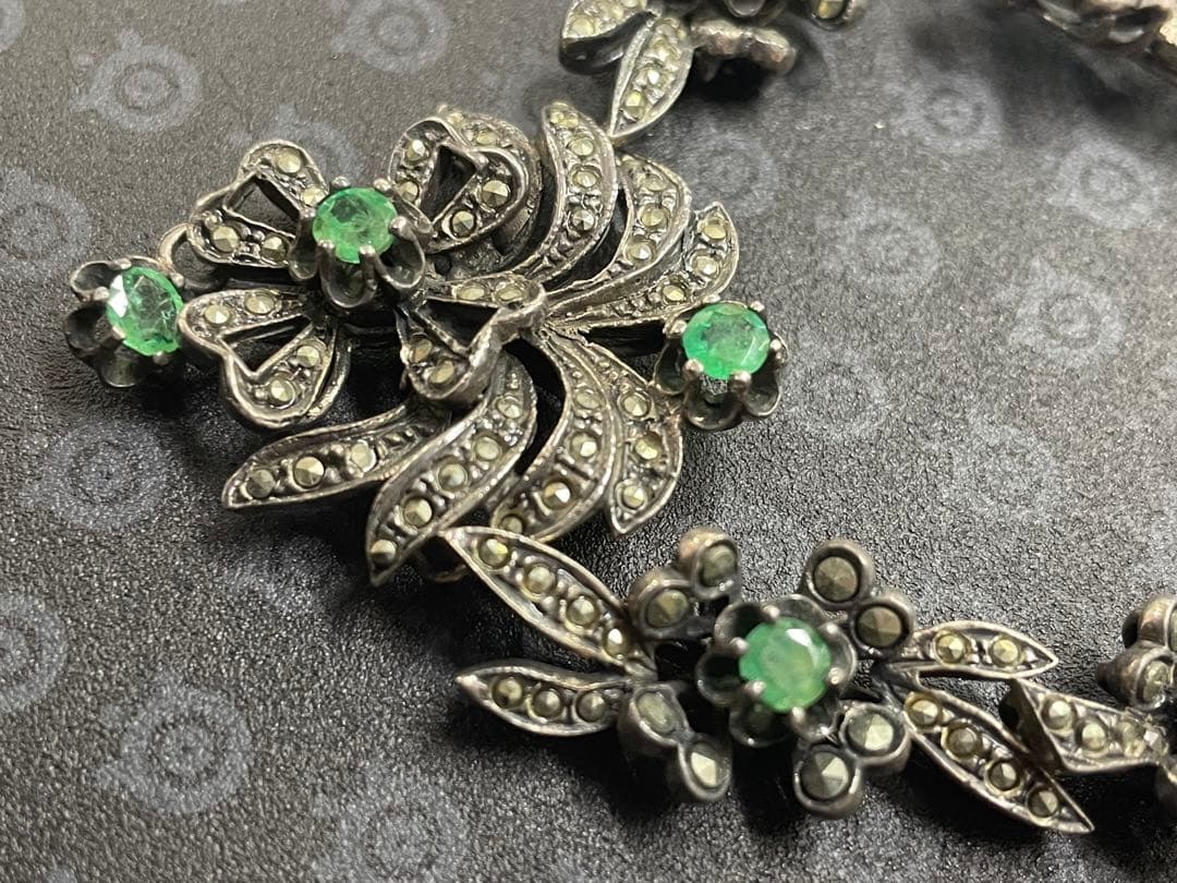 ヴィンテージ　sv925 色石ネックレス　31.4g