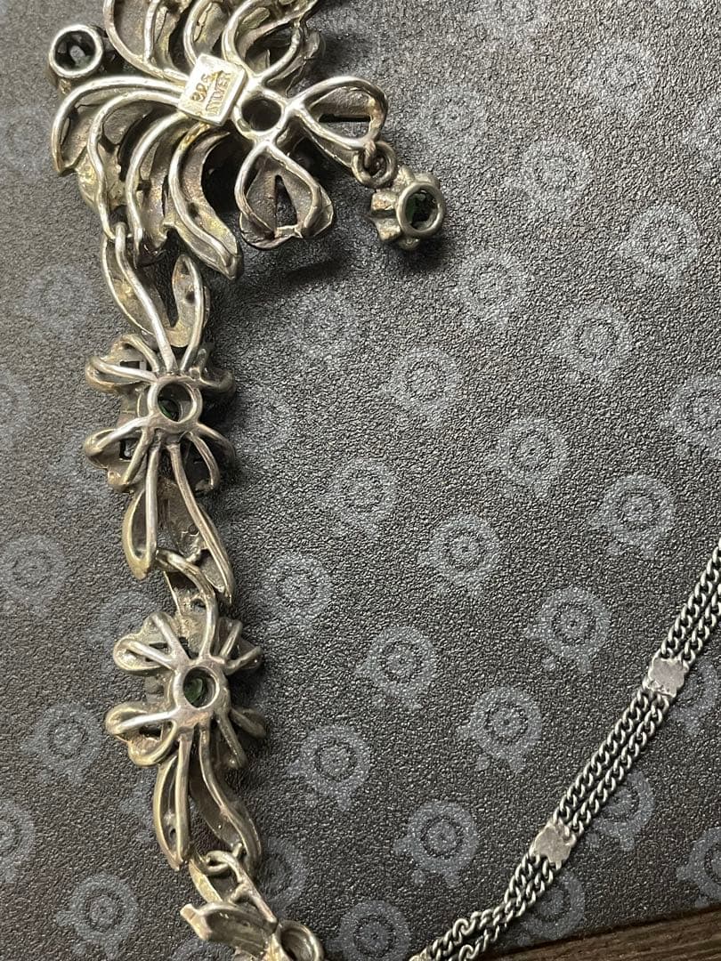 ヴィンテージ　sv925 色石ネックレス　31.4g