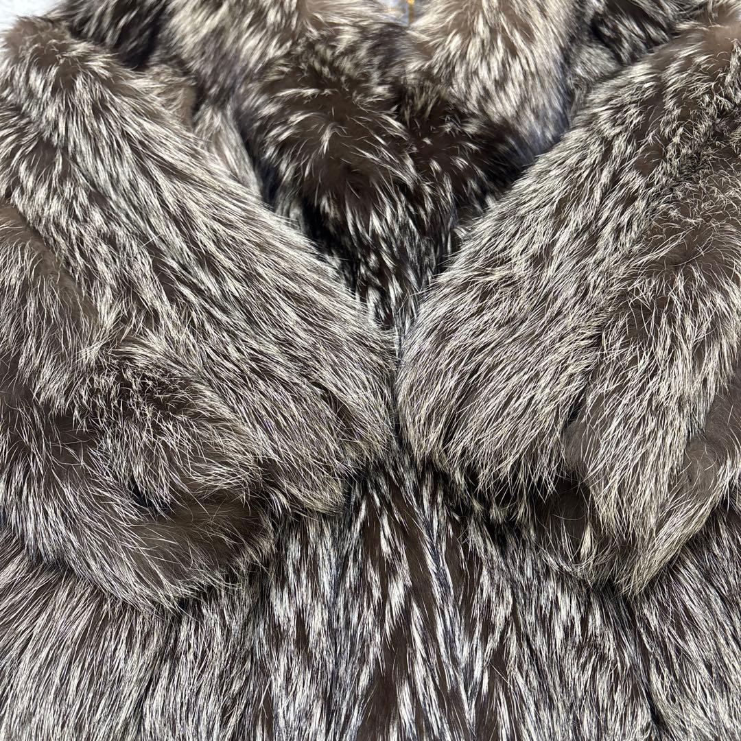 【極美品】SAGA FOX 金サガ シルバーフォックス　毛皮コート 極上毛並み