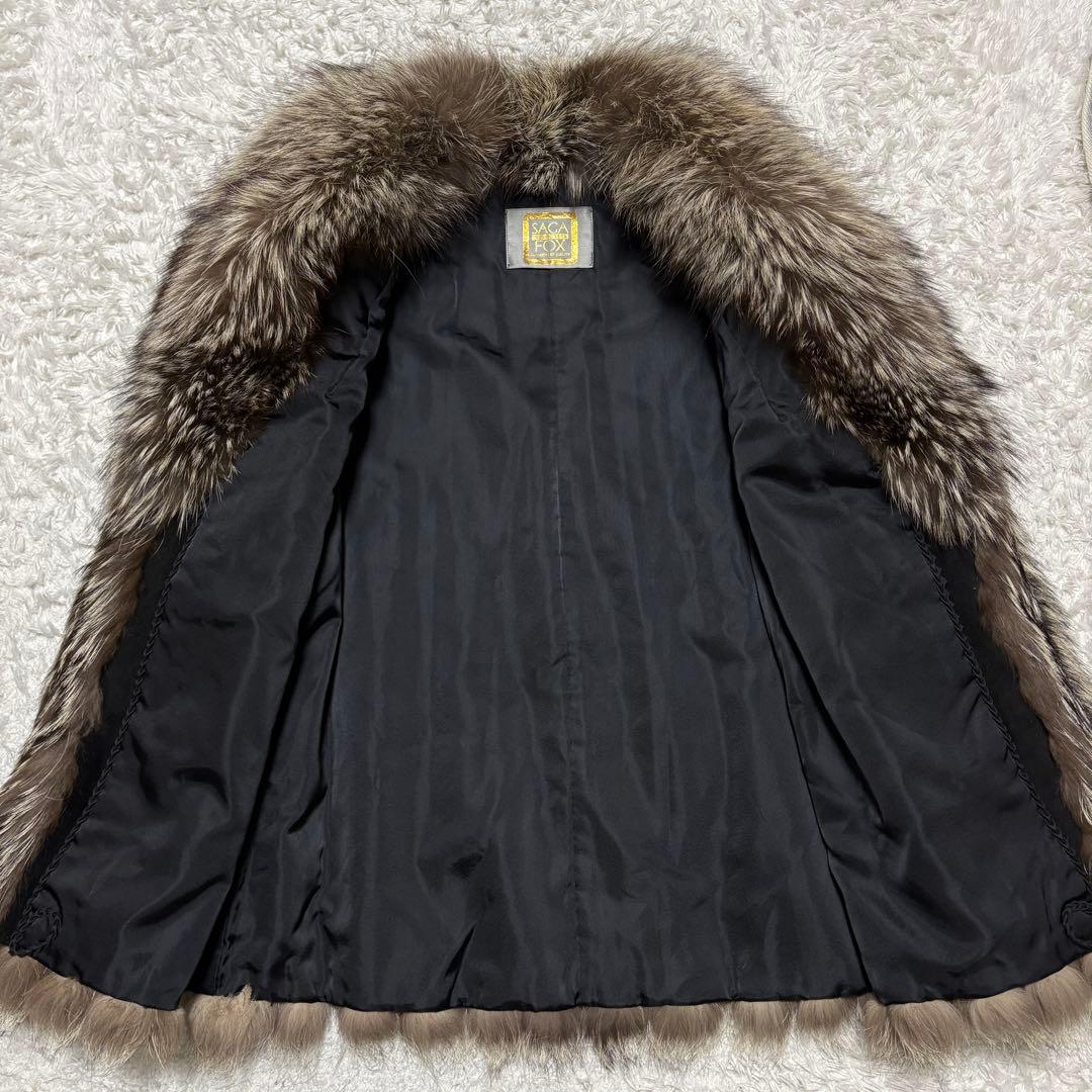 【極美品】SAGA FOX 金サガ シルバーフォックス　毛皮コート 極上毛並み