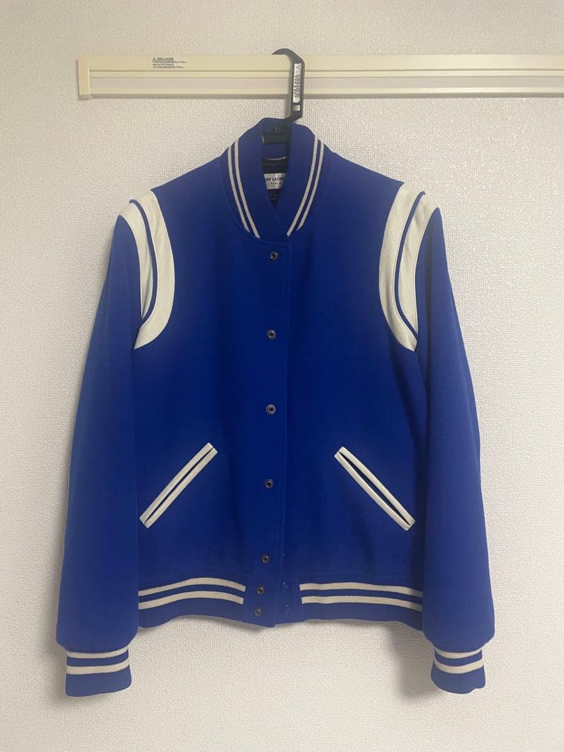 SAINT LAURENT テディボンバージャケット　ブルー