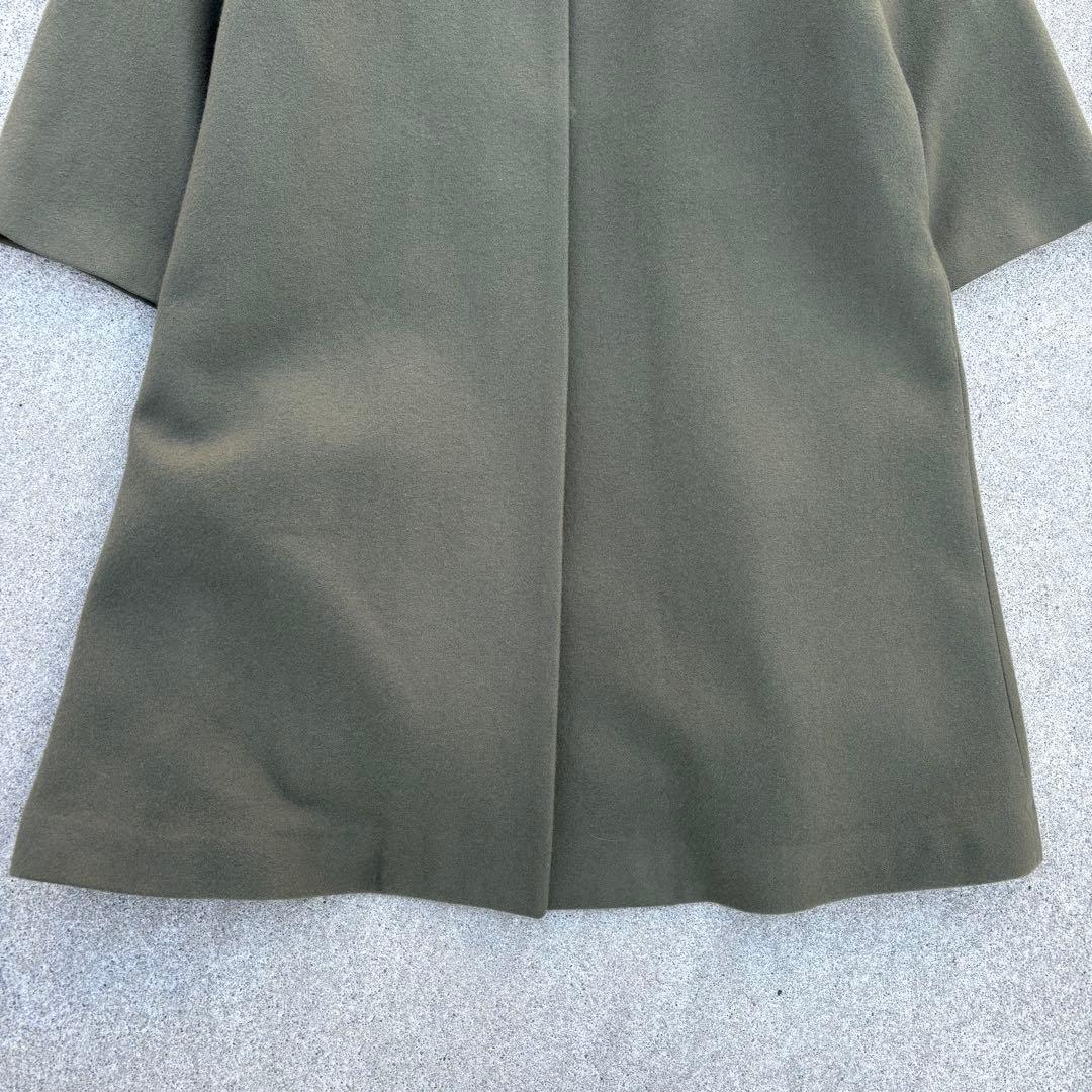 ジャーナルスタンダード［F］極美品◎ウール100%◎ノーカラーロングウールコート