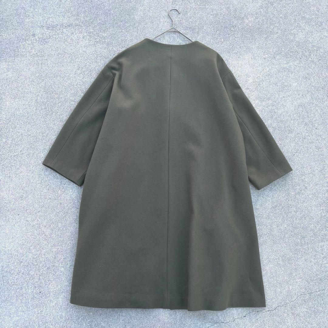 ジャーナルスタンダード［F］極美品◎ウール100%◎ノーカラーロングウールコート