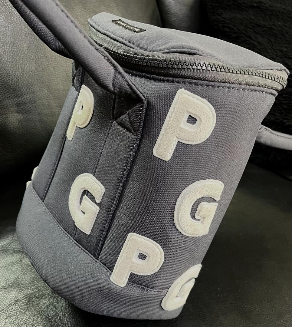 美品 パーリーゲイツ 保冷バック グレー PG ロゴ ペットボトル４本収納可能