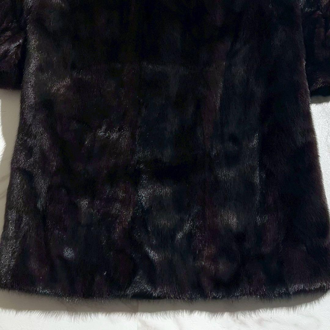 サガミンク ファーコート 毛皮 ロング丈 毛並み◎ ゆったり レディース 11