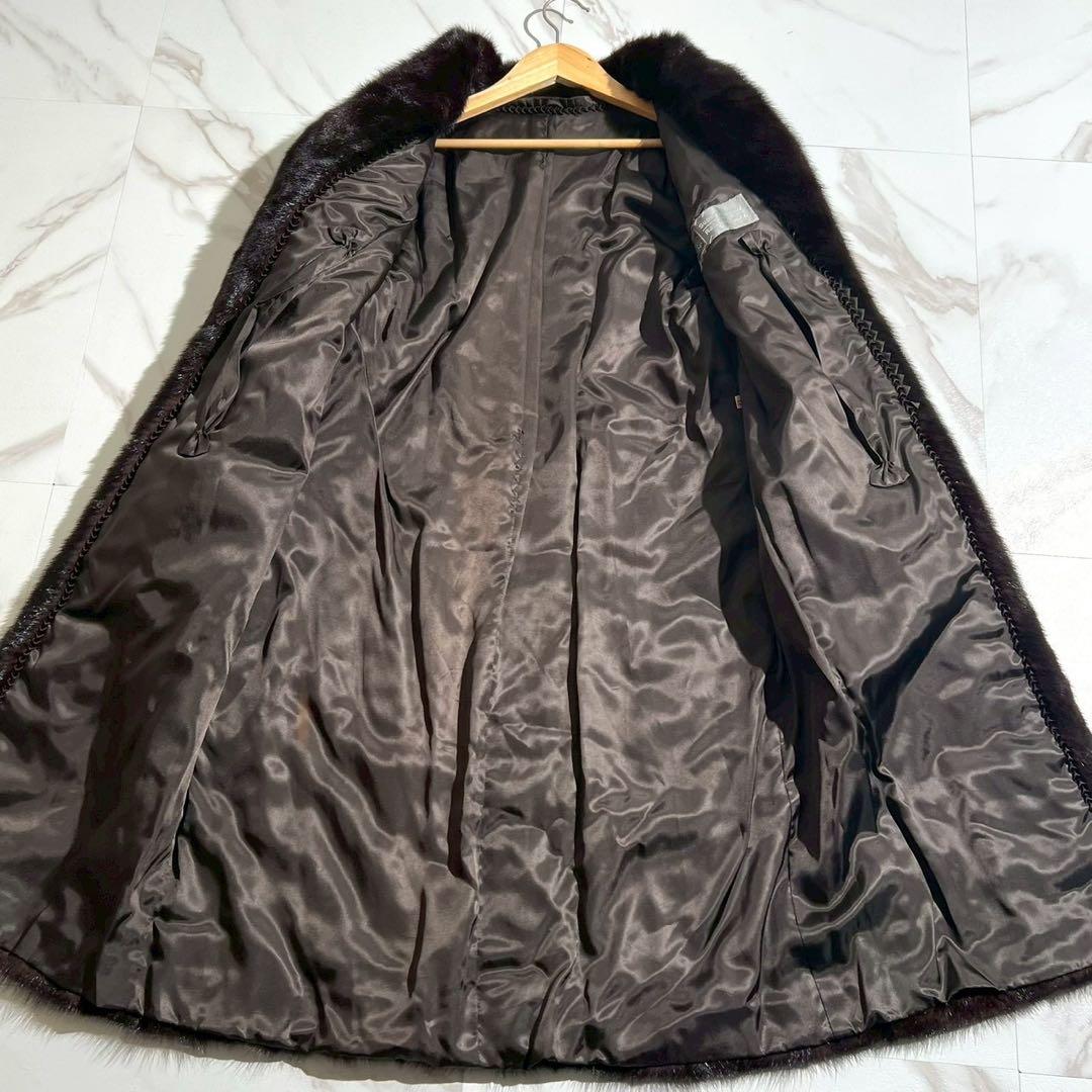 サガミンク ファーコート 毛皮 ロング丈 毛並み◎ ゆったり レディース 11