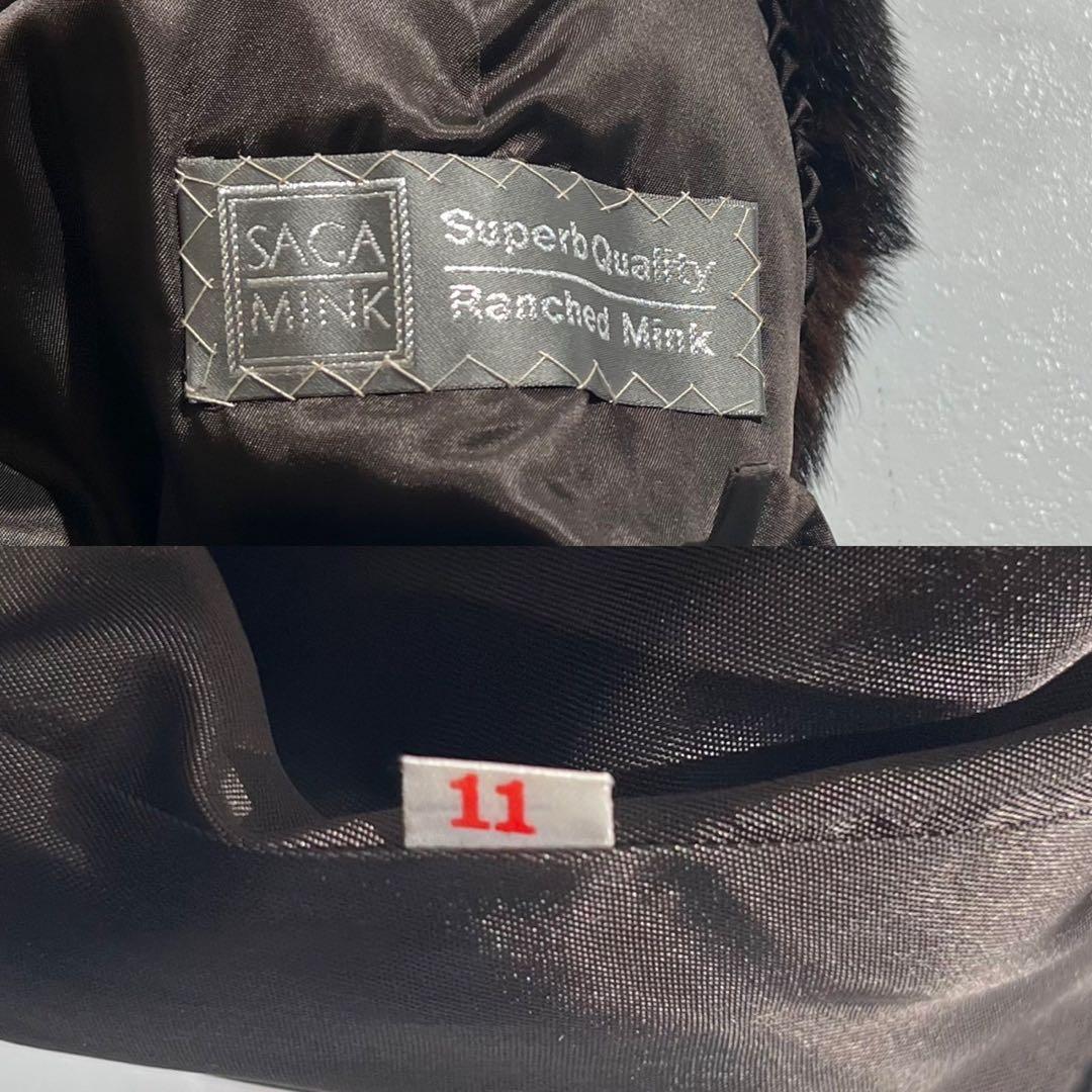 サガミンク ファーコート 毛皮 ロング丈 毛並み◎ ゆったり レディース 11