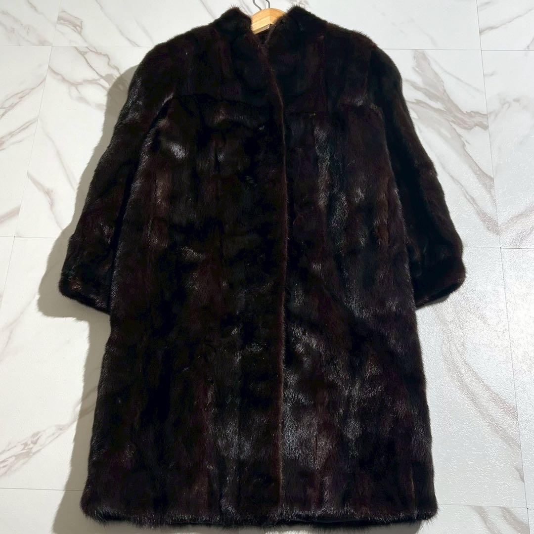サガミンク ファーコート 毛皮 ロング丈 毛並み◎ ゆったり レディース 11