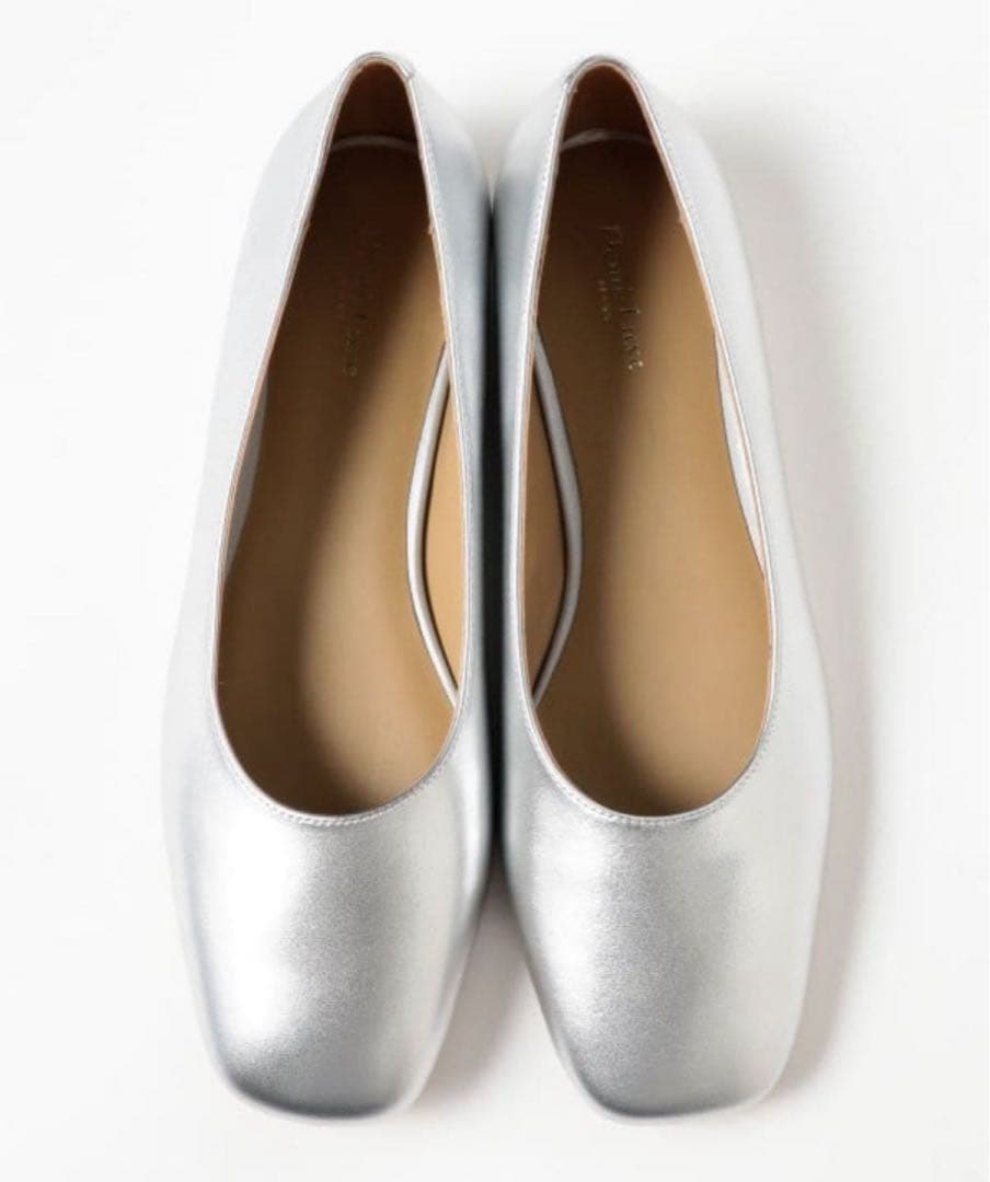 Demi-Luxe BEAMS フラット パンプス　シルバー　38