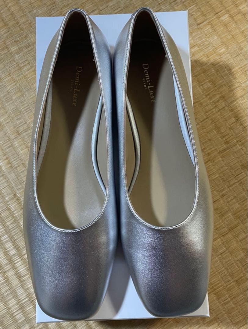 Demi-Luxe BEAMS フラット パンプス　シルバー　38