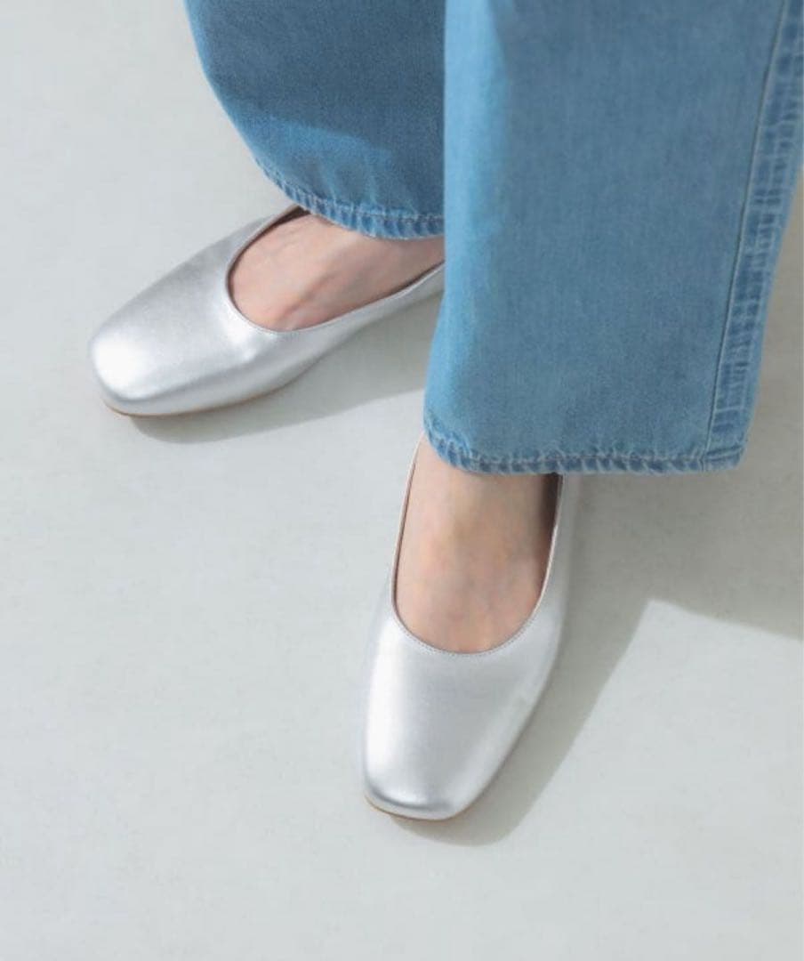 Demi-Luxe BEAMS フラット パンプス　シルバー　38