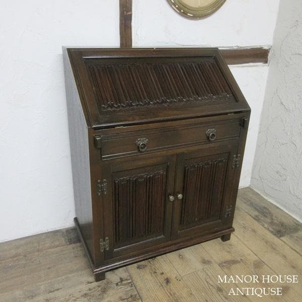 イギリス アンティーク 家具 ライティングビューロー デスク 机 6319d