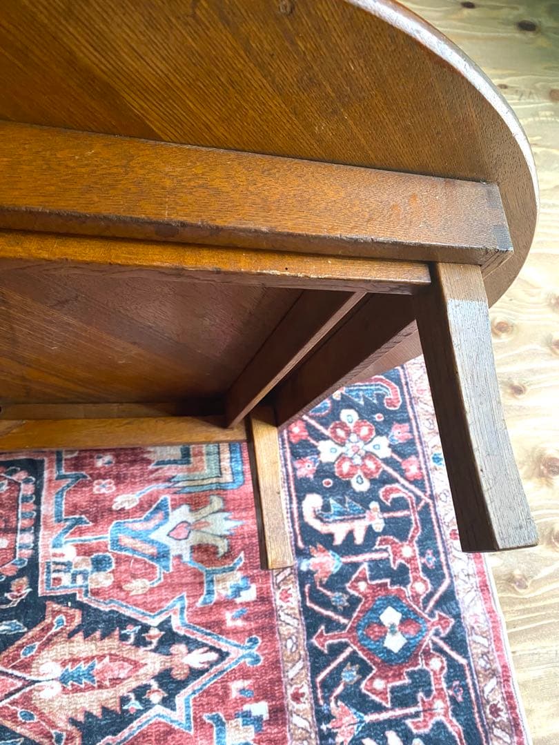 昭和レトロ　折り畳み式木製ちゃぶ台　円卓アンティーク　骨董