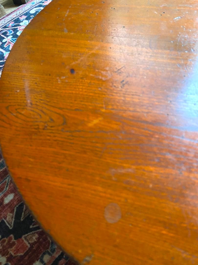 昭和レトロ　折り畳み式木製ちゃぶ台　円卓アンティーク　骨董