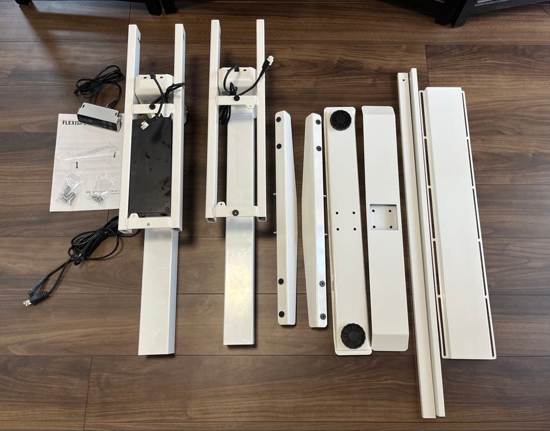 [週末お値下げ］FLEXISPOT EJ2 白 電動昇降デスク 脚のみ