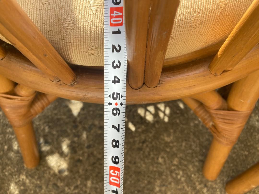 j*y様 ヴィンテージ 高級感ある　ラタン　チェア 2脚　ダイニングチェア 籐家