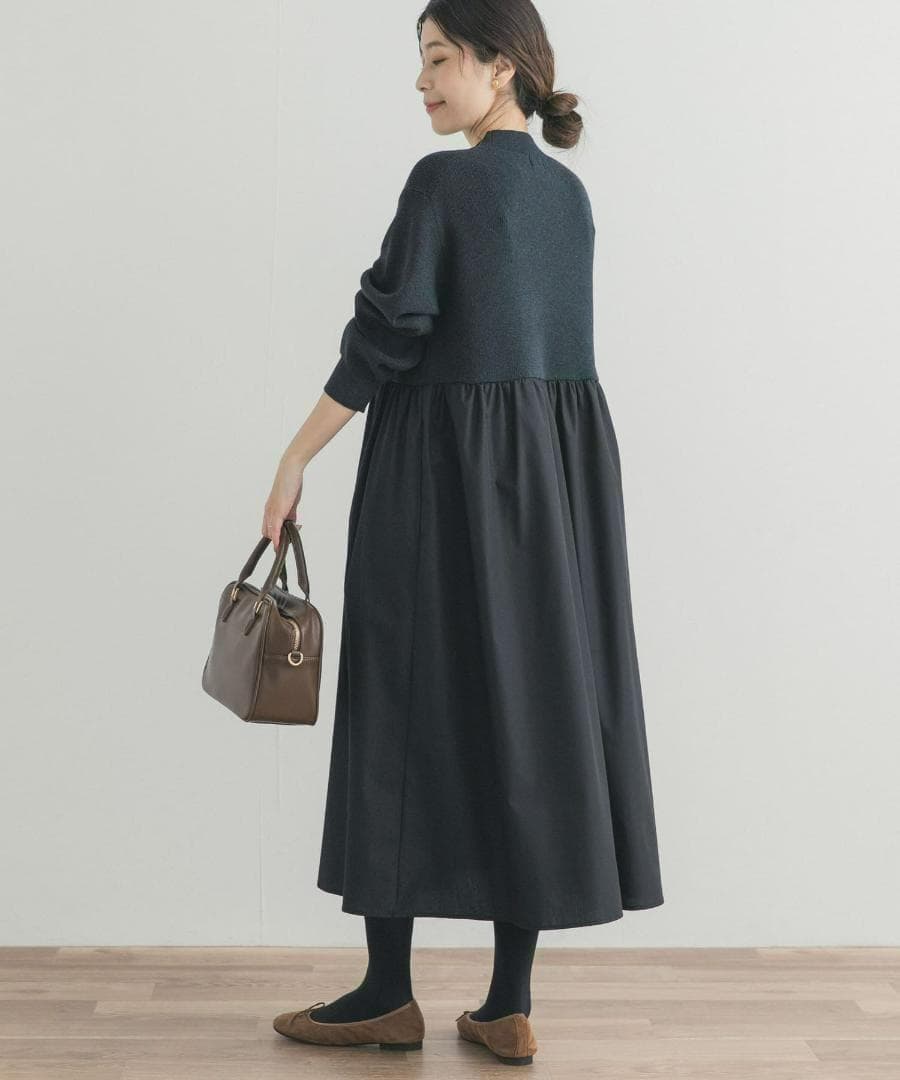 新品◆DOORS◆ニットドッキングワンピース《BLACK》◆アーバンリサーチ