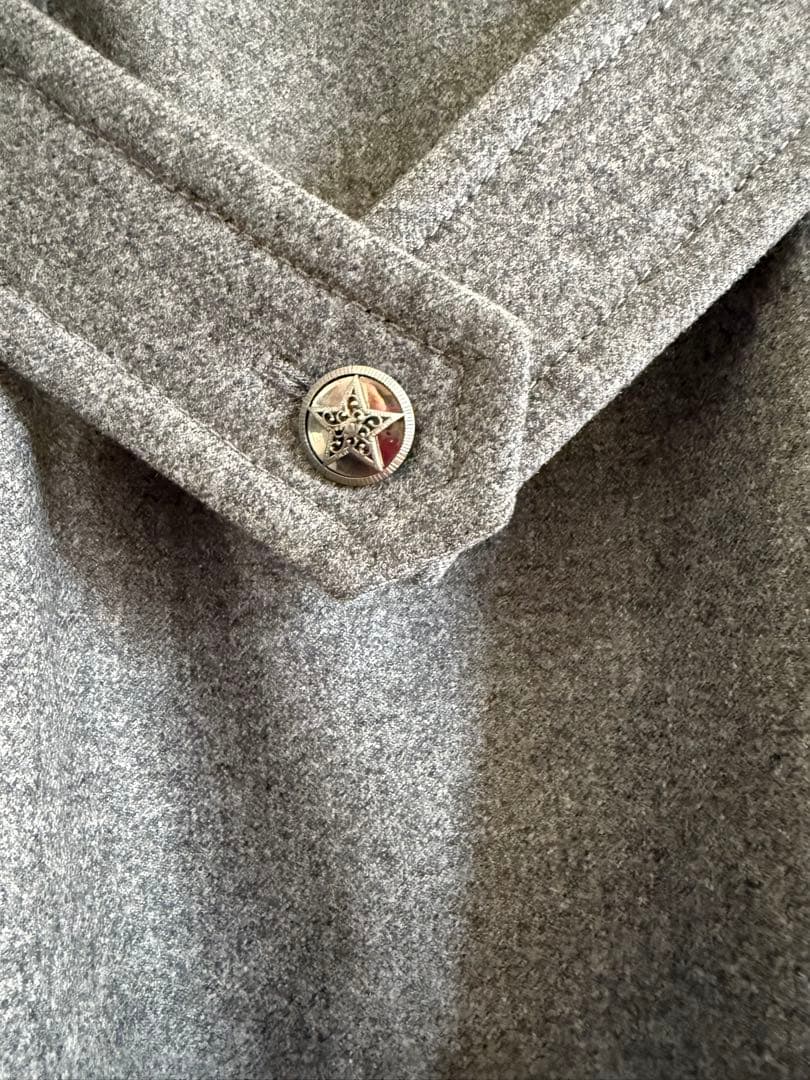 CHANEL ウール　上品ミニスカート　グレー　38 訳あり