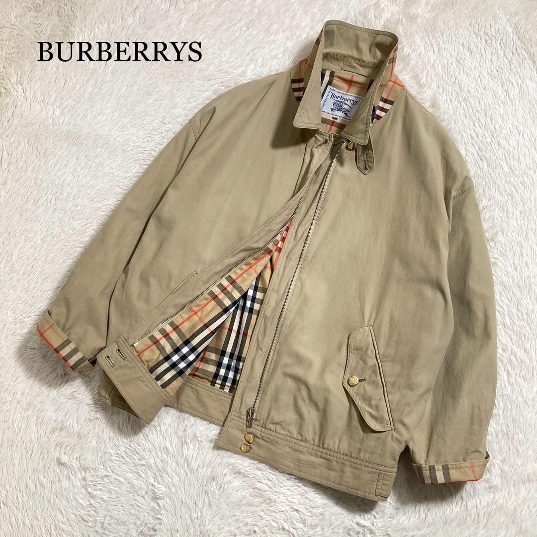 白タグ BURBERRYS スウィングトップ ホースロゴ ノバチェック 金ボタン