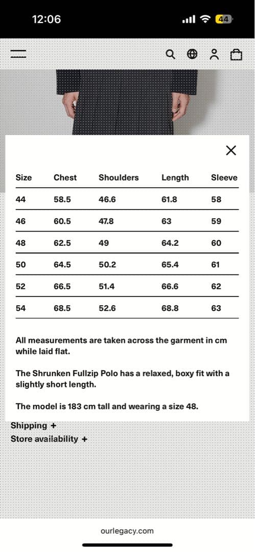 OUR LEGACY ドライバーズ SHRUNKEN FULLZIPPOLO