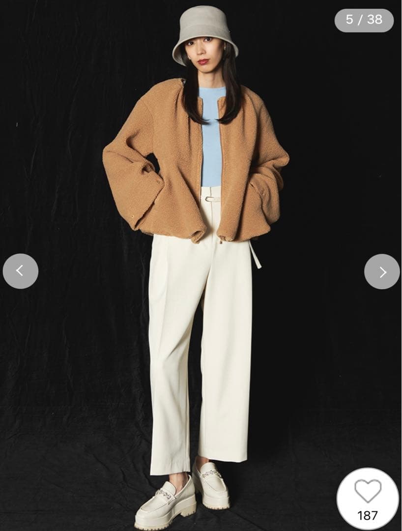 【未使用】セルフォード ボアペプラムジャケット