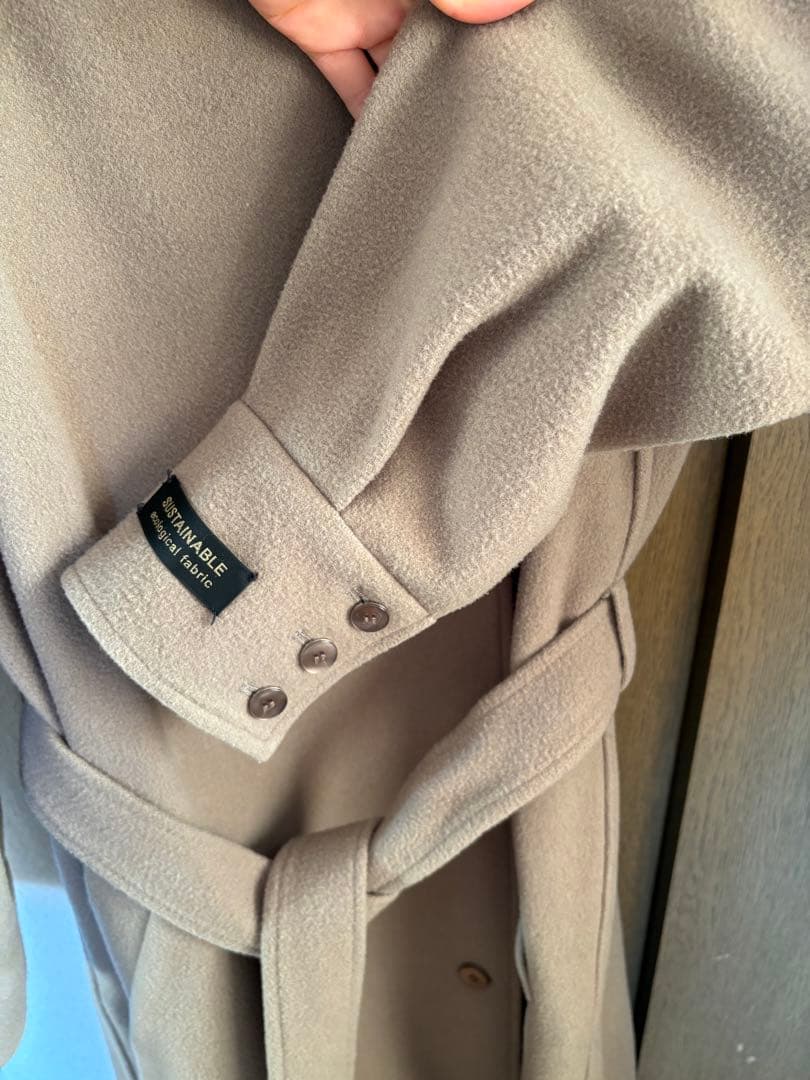 ジャケット・アウター AMERI POOFY FLARE LONG COAT S