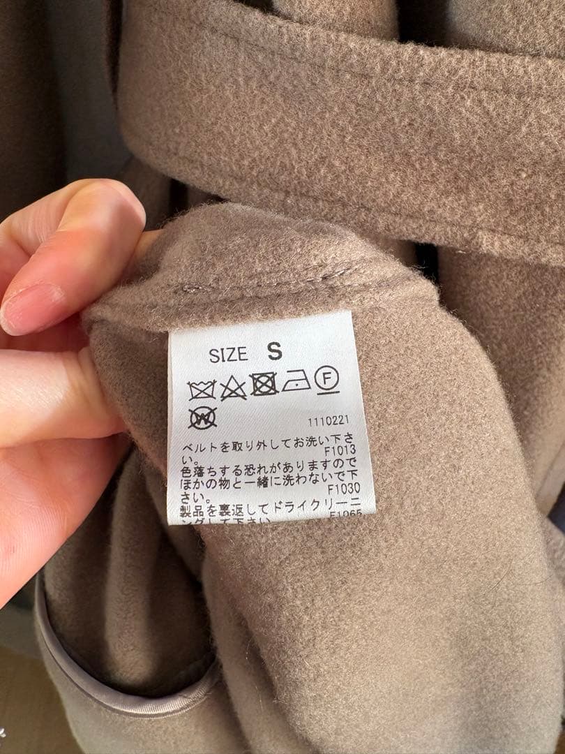 ジャケット・アウター AMERI POOFY FLARE LONG COAT S