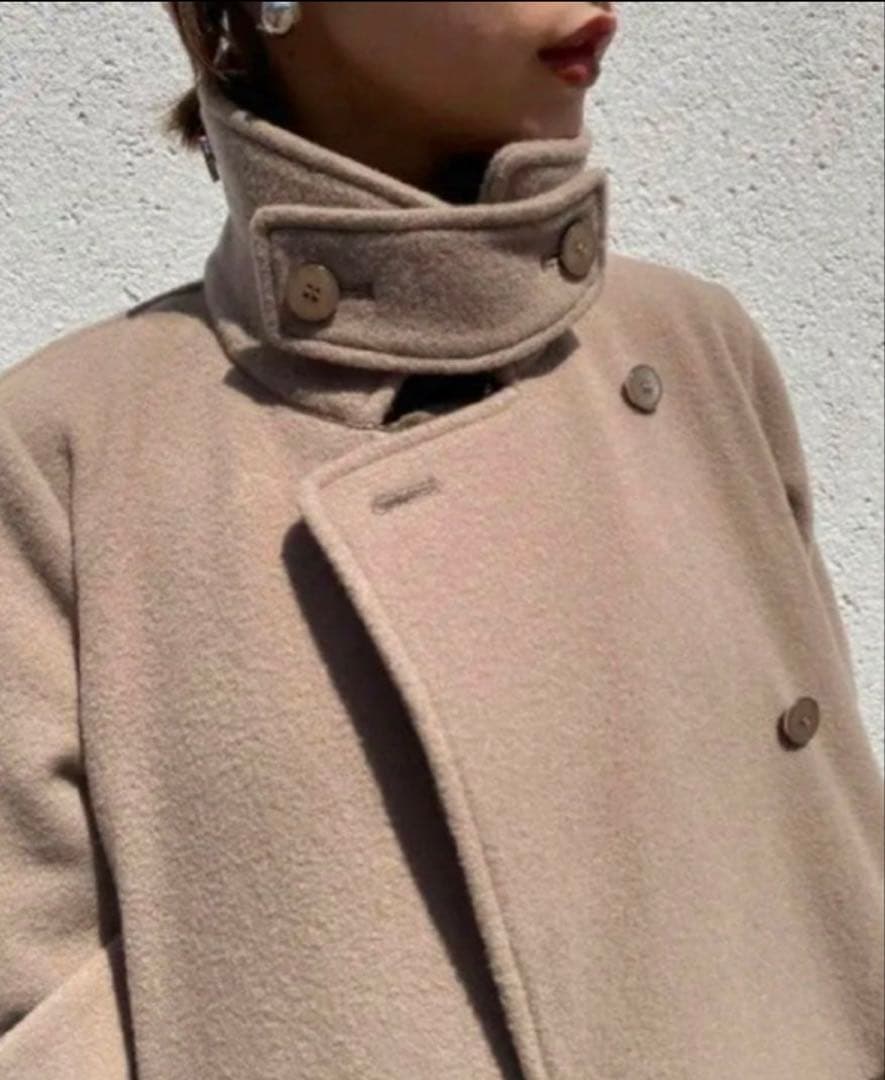 ジャケット・アウター AMERI POOFY FLARE LONG COAT S