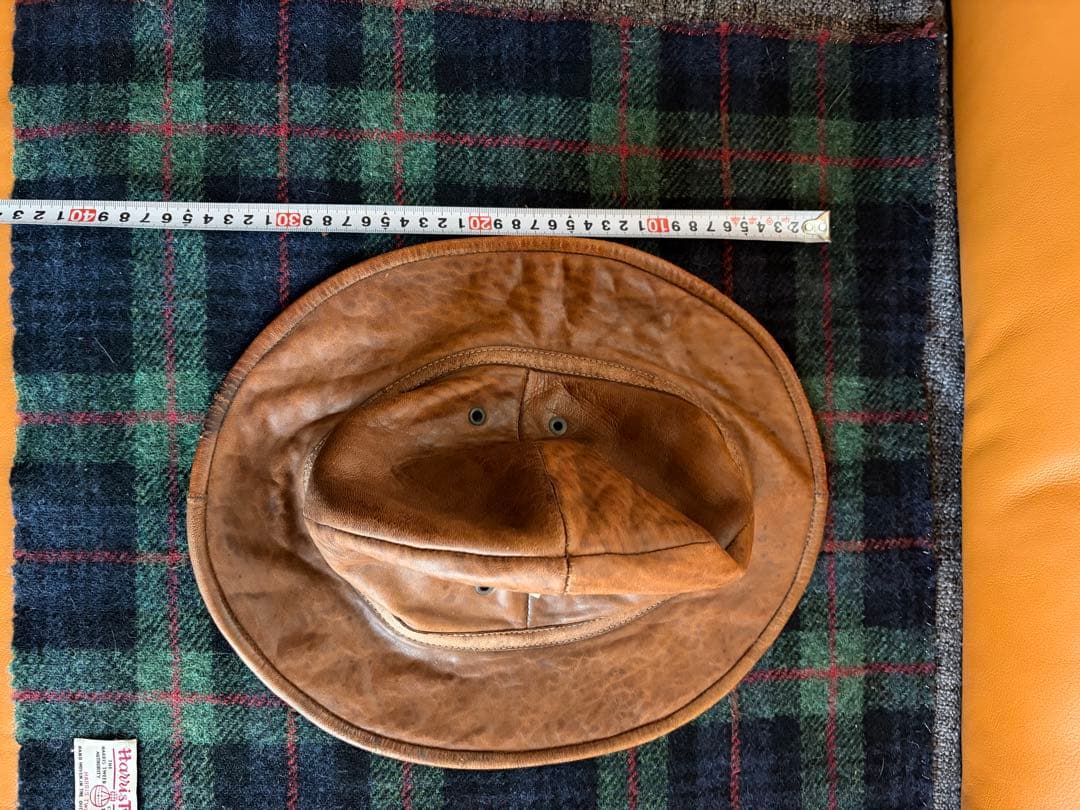CHAPAL（シャパル）フランス製 ヴィンテージ レザーハット　難あり
