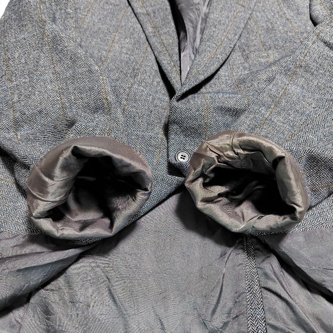 【XL相当】ブルックスブラザーズ ヘリンボーン テーラードジャケット グレー系