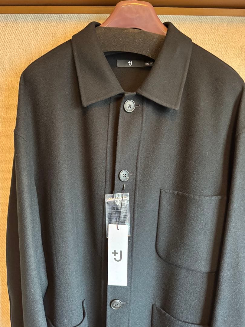 【新品／XXL】ユニクロ ウールブレンド オーバーサイズ シャツ ジャケット