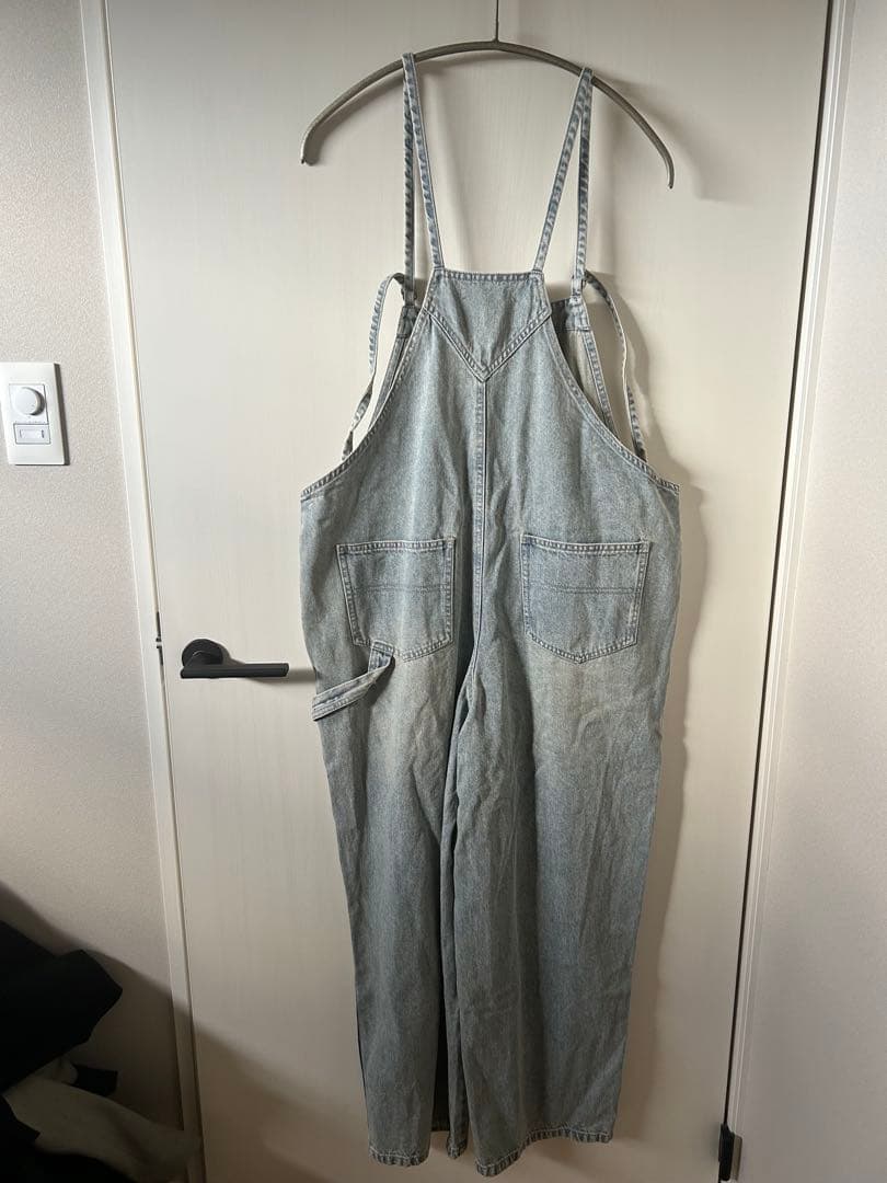 美品　doudou ミドルオンスデニムサロペット　ブルー