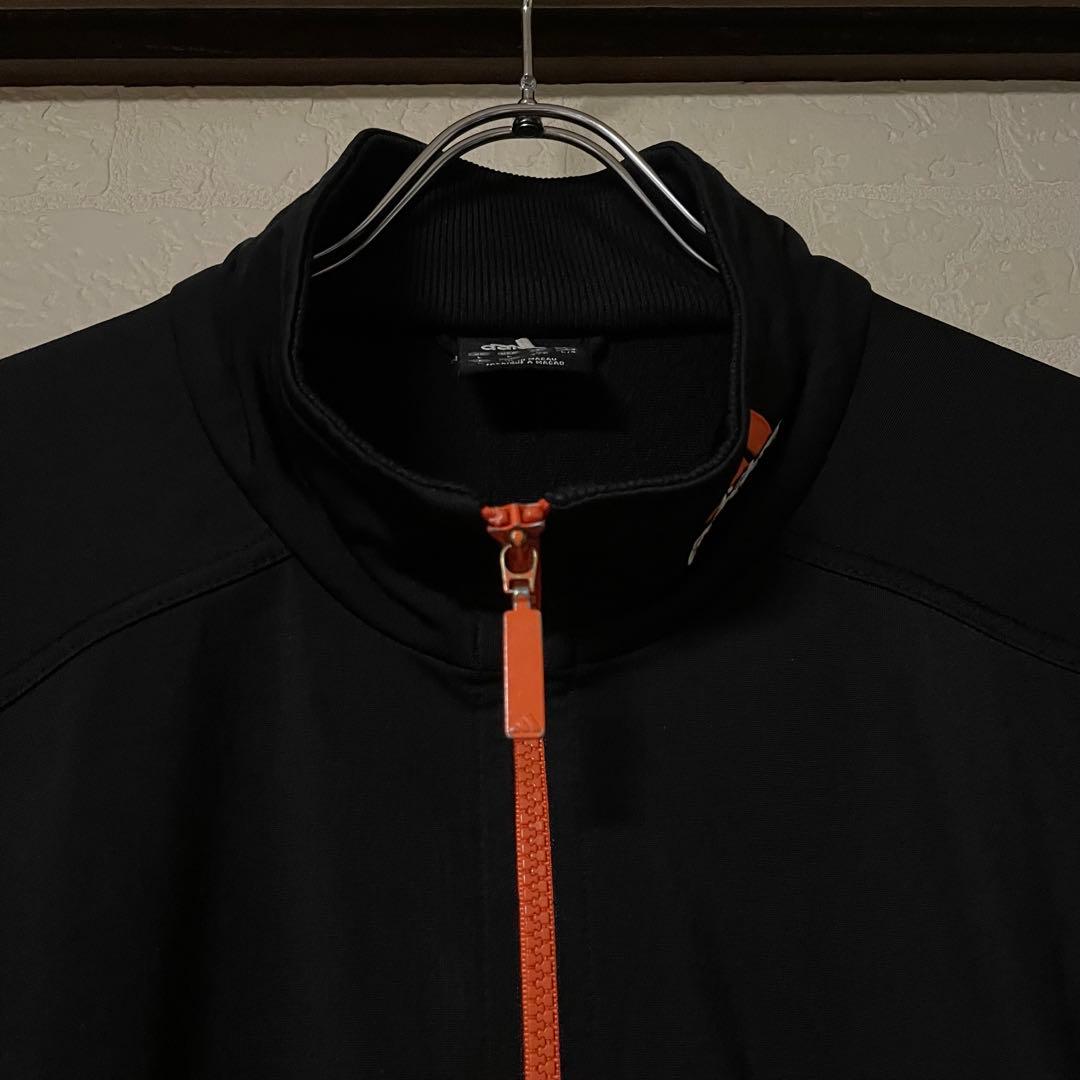 adidas トラックJKT Lサイズ オレンジ/ブラック パフォーマンスロゴ