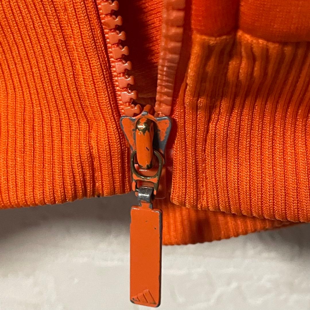 adidas トラックJKT Lサイズ オレンジ/ブラック パフォーマンスロゴ