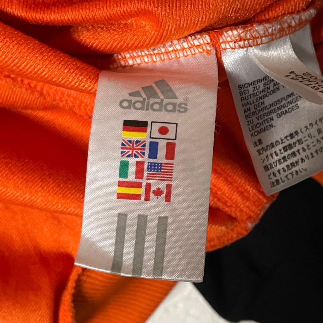 adidas トラックJKT Lサイズ オレンジ/ブラック パフォーマンスロゴ
