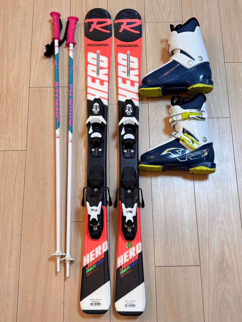 ROSSIGNOL ロシニョール 110cm ジュニア キッズ　スキーセット