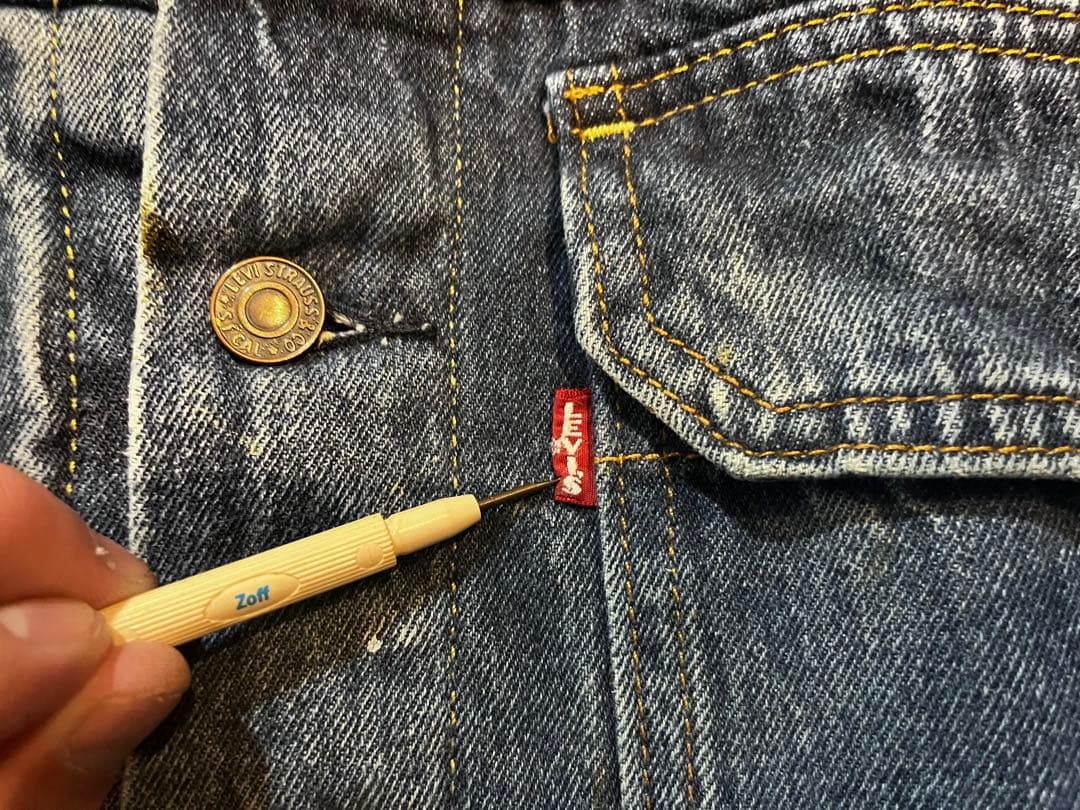 【1/20終了】Levi's デニムジャケット BIG「E」 韓国 y2k