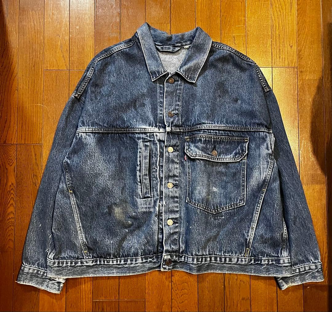 【1/20終了】Levi's デニムジャケット BIG「E」 韓国 y2k