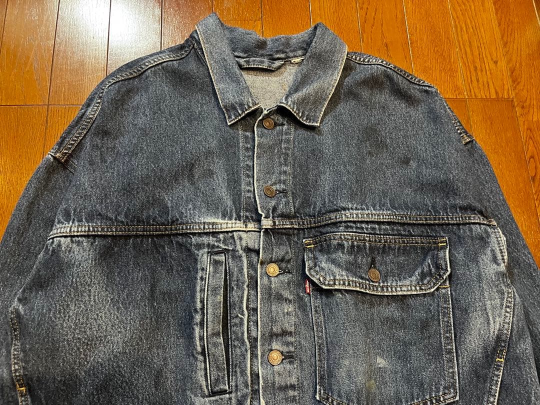 【1/20終了】Levi's デニムジャケット BIG「E」 韓国 y2k