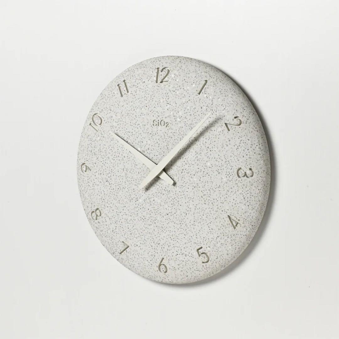Lemnos 珪藻土の時計（洗い出し仕上げ）