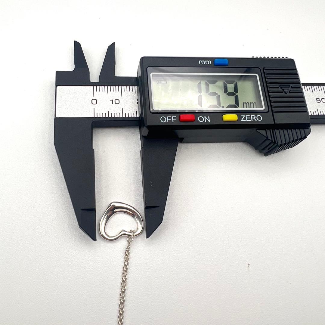 【美品】TIFFANYティファニー ネックレス オープンハート 16ミリサイズ