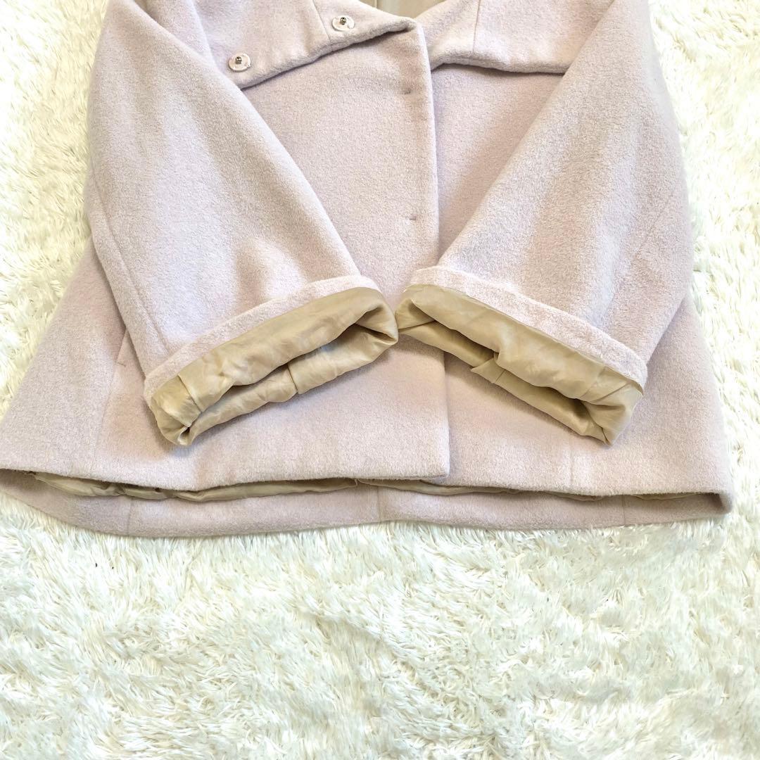 ANAYI アナイ アンゴラシャルムショートコート38 ピンク系