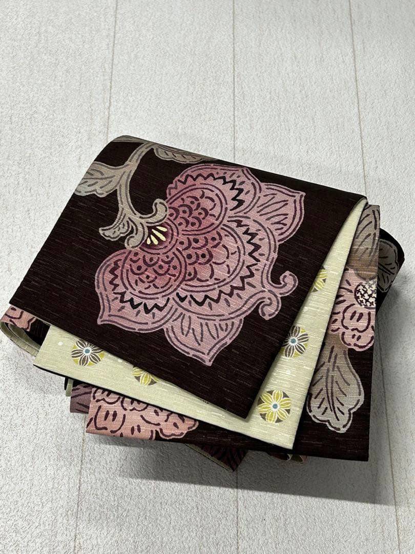 御専用となります。FVH-6 半幅帯【京wakka】更紗手帳　リバーシブル美品